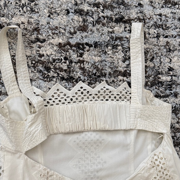 Free people White Eyelet Sundress M - Picture 4 of 9